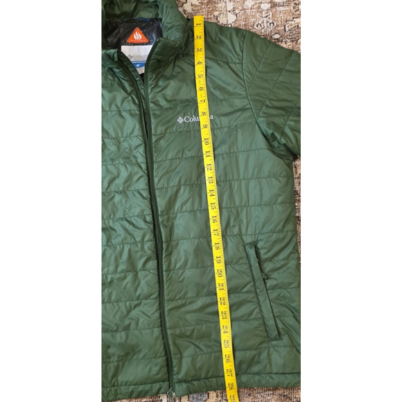 Columbia Omni-Heat Green Puffer Jacket Women’s Medium Winter Ski Coat Warm - Picture 4 of 8